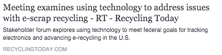 Examining the Electronics Recycling Industry