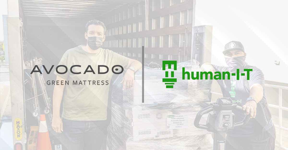 human-I-T and Avocado Green Mattress Partner for People and the Planet