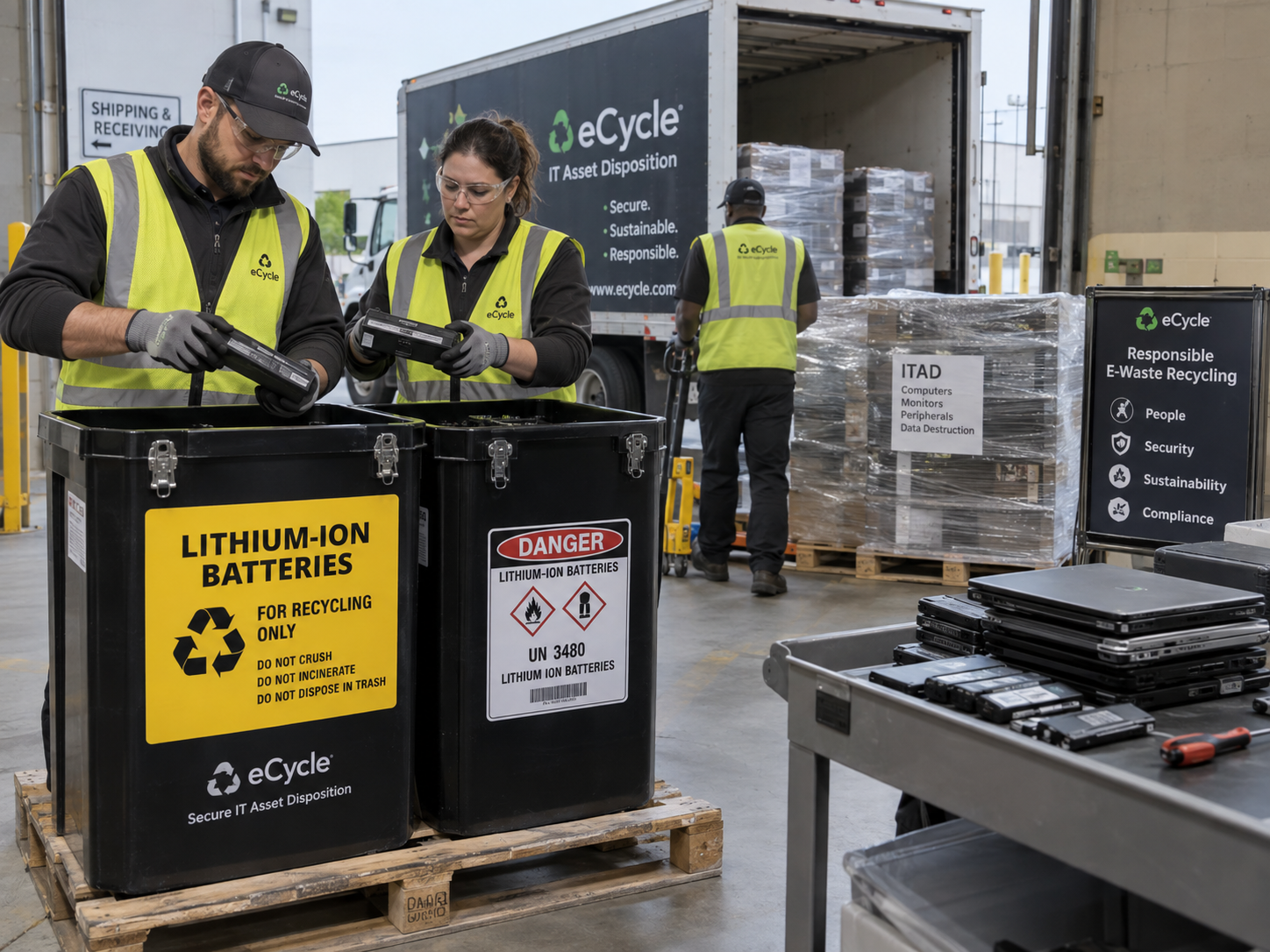 How to Safely Dispose of Lithium-Ion Batteries from Enterprise Laptops and IT Equipment: A Compliance-First Guide